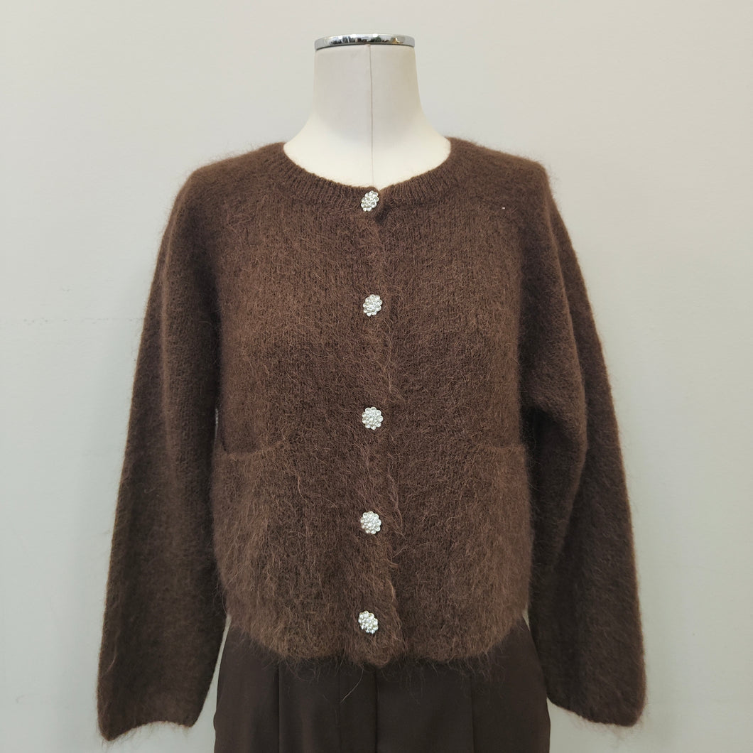 Cardigan con bottoni gioiello